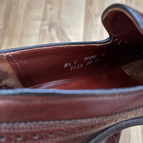 Vintage Dack’s Kangaroo Leather Kilted Wingtip Loafers Size 8.5D - Picture 3 of 10